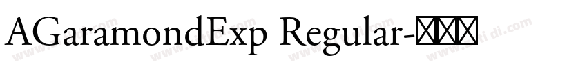 AGaramondExp Regular字体转换